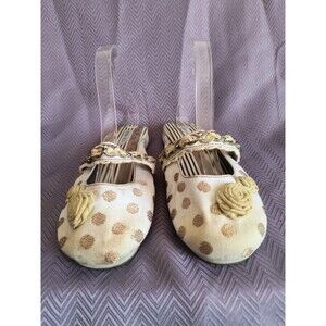 Bobbi Blu Mule Slip On Shoe Women's 8M White Gold Rowley